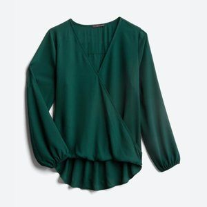 West Kei Green Wrap Blouse